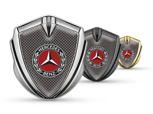 Mercedes Car Logo Badges Racing Look Glossy Finish
